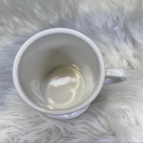 Anthropologie White Coffee Mug With Black Stylized Monogram "R" On Front - Picture 6 of 8